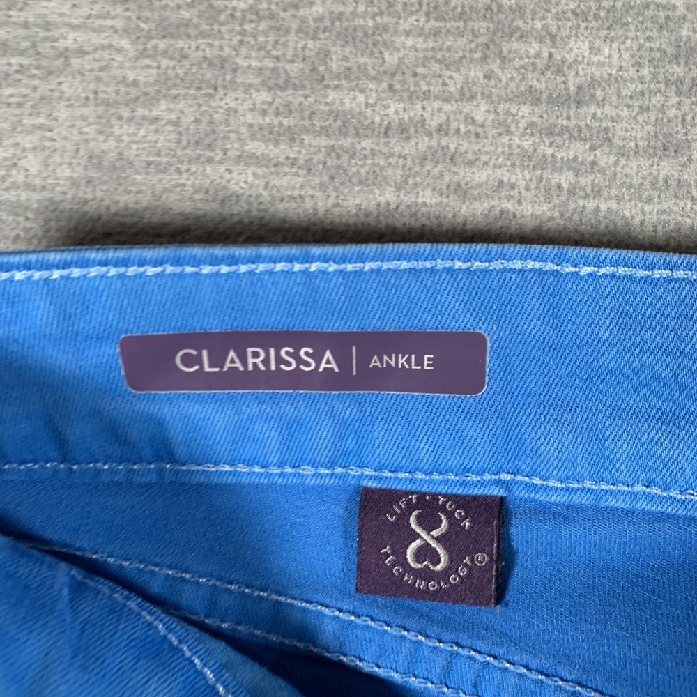 NYDJ Clarissa Ankle Jeans Womens 10 Blue High Rise Slim Lift Tuck Stretch Denim - Picture 6 of 14